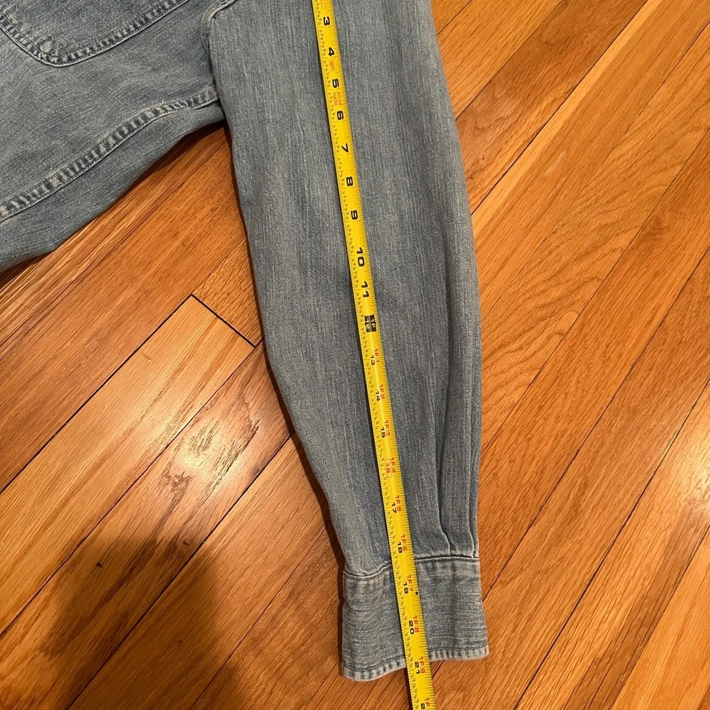 BANANA REPUBLIC 90s Globe Tag Long Sleeve Shirt XS Cotton vintage - Picture 7 of 9